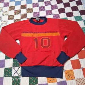 Vintage Harvard Square Soccer Sweatshirt Youth Size 12 Red 90s